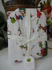 POTTERY BARN TEEN DR. SEUSS 2 PC THE GRINCH  MAX ORGANIC PAJAMAS ADULT SMALL