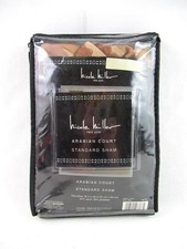 Nicole Miller Arabian Court Pillow Sham Standard Size Brown Beige Geometric