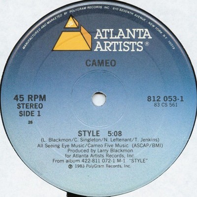 Cameo - Style (Vinyl 12'' - 1983 - US - Original)