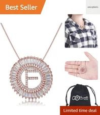 A-Z Alphabet Pendant Necklaces Charms Women Initial Letter Chain Necklace 4 C...