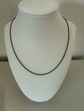 Black Stainless Steel Ball Chain Necklace 18 Bead Chain Lobster Clasp New