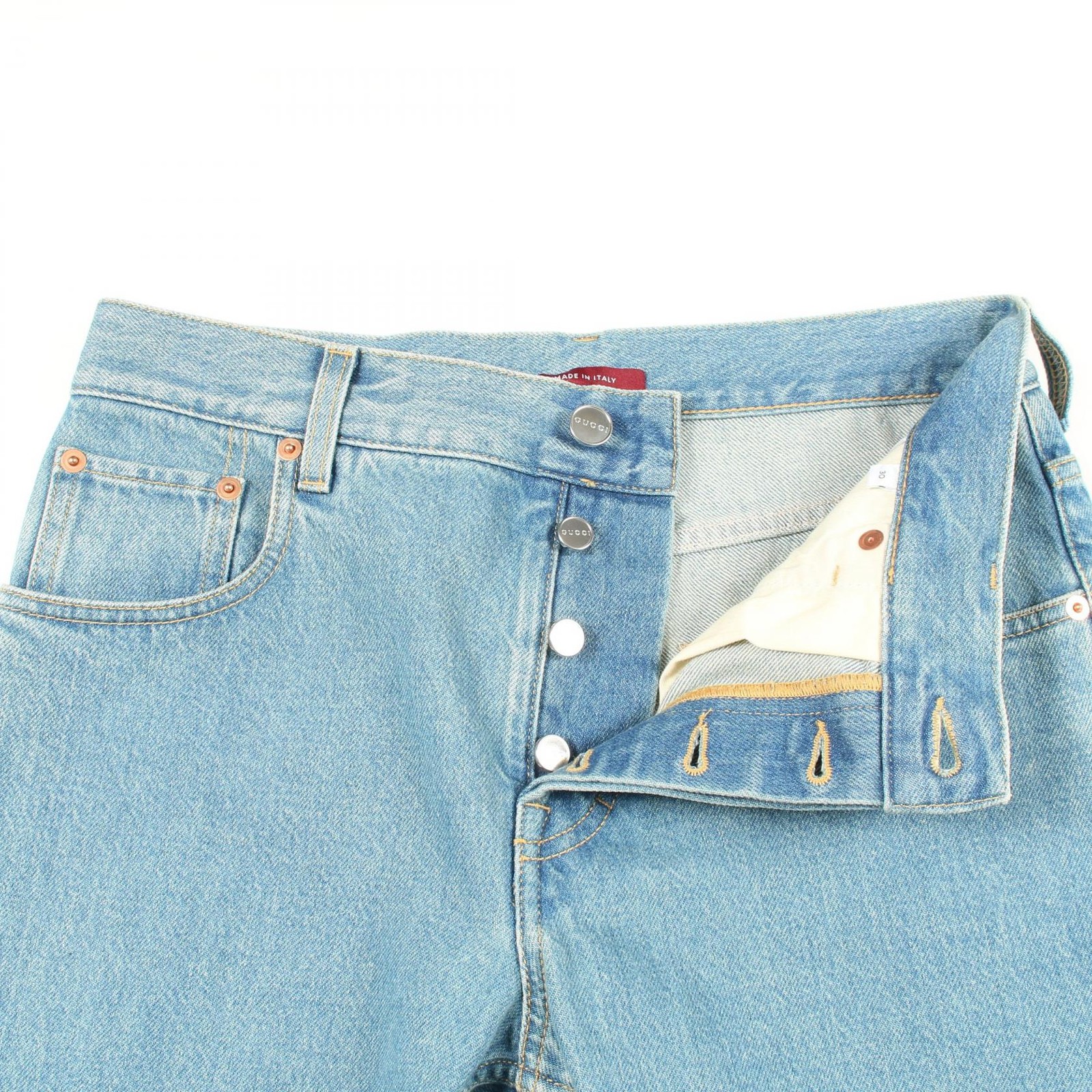 GUCCI Denim pants cotton Blue Used Women size 30 thumbnail 5