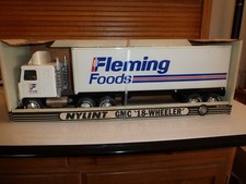 Vtg  NYLINT GMC Cadet Semi Truck Fleming Foods  Made in USA