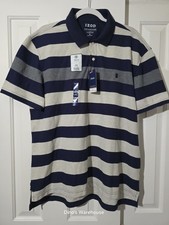 Izod Advantage Performance Cool FX Short Sleeve Polo Men's XL Rock Heather Navy