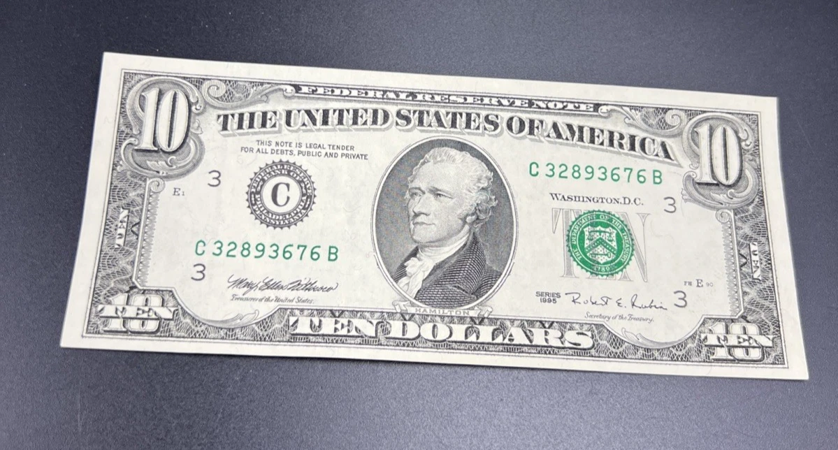 Circulated $10 1995 US Small Size Paper Money Notes for sale | eBay