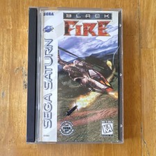 SEGA Black Fire Sega Saturn NTSC-U/C Manual Included Helicopter Action