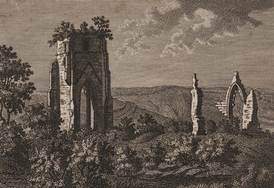 Heppe oder SHAP ABBEY, Westmorland/Westmoreland. GROSE 1776 alter antiker Druck