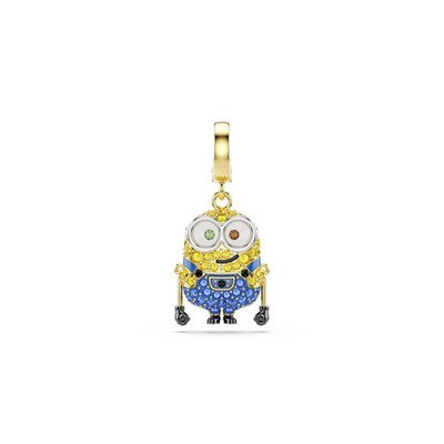 Swarovski  Minions BOB charm, Pavé, Yellow, Gold-tone plated  5753016