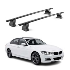 Stahl Dachtr�ger f�r BMW 3er F30 Limo 2012-2019 T�V Abschlie�bar 2tlg Schwarz
