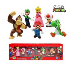 18pcs Super Mario Bros PVC Action Figure Dolls Toys Luigi Yoshi Model Kids Gifts