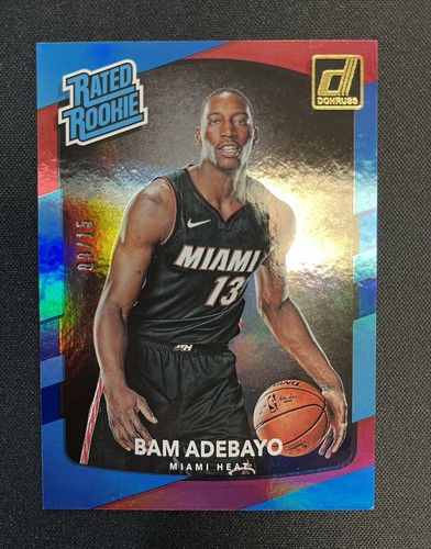 Bam Adebayo [Holo Blue Laser] #187 2017 Panini Donruss card