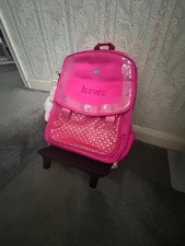 KZAZ Pink Children’s Wheeled Backpack – Pull Handle – School Bag