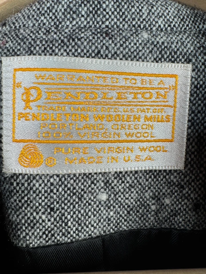 Traje Abrigo Deportivo Blazer Chaqueta TALLA 10 PENDLETON Mujer Gris TWEED FLECK LANA Foto 3 de 4