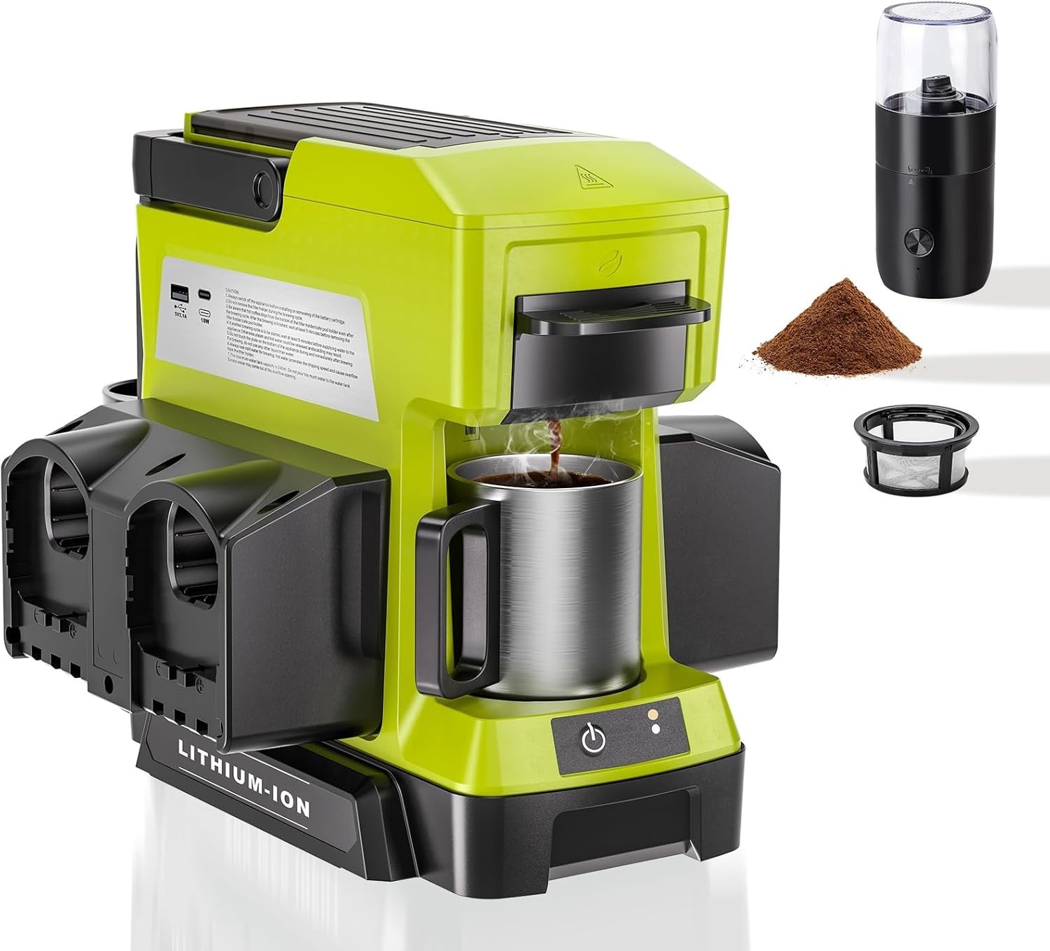 18v Battery Drip Portable W/ Electric Grinder For Travel!!