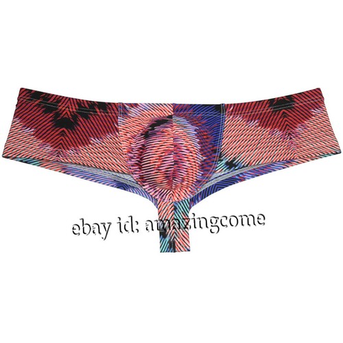 Men Colorful Casual Brazilain Boxer Briefs Underwear Cheeky Swim Trunks Thong - Picture 15 of 52