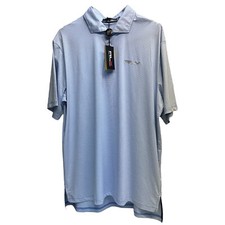 RLX Polo Ralph Lauren Blue White Stripe Short Sleeve Wicking Shirt UPF 50 98