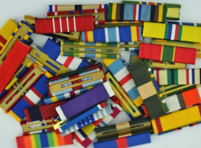 50 different U.S. Ribbon Bars -Dealer Collector Lot -USA USN USAF USMC USCG USNG