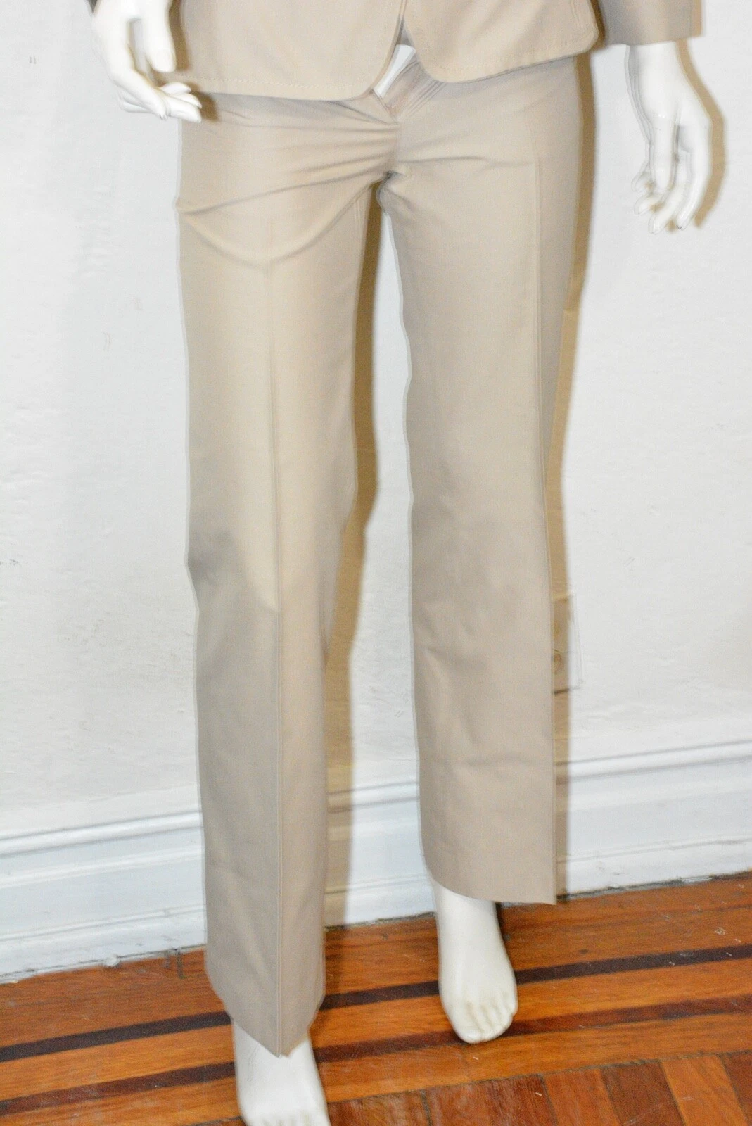 Giacca pantaloni blazer MIU MIU donna beige cachi tuta 2 pezzi taglia 40 38 Italia