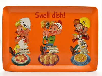 Kellogg's Werbetablett Melamin Italien 70er Jahre Adversiting Tray (b)
