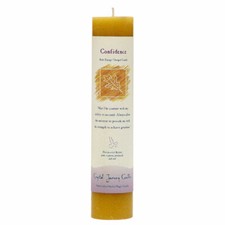 NEW Crystal Journey Herbal Magic CONFIDENCE Candle - Reiki Charged 7" Pillar