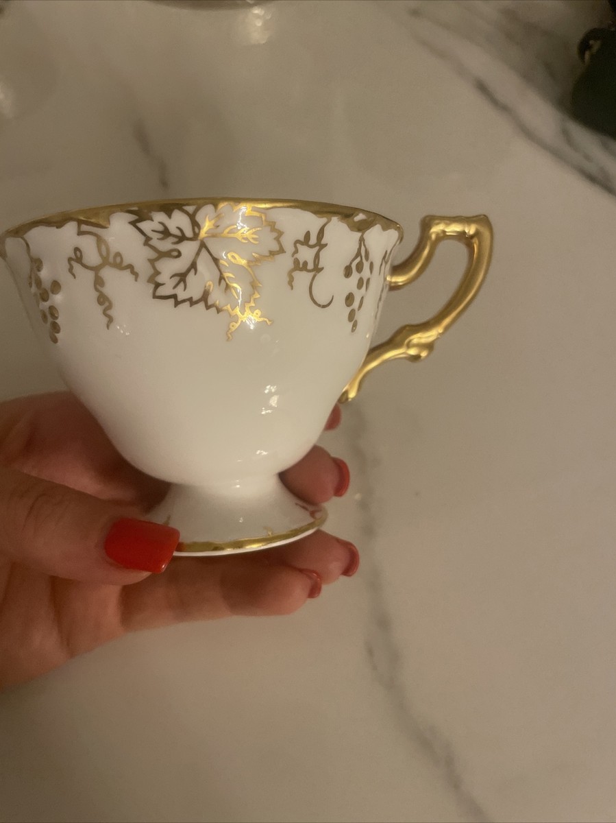 Antique Vintage Derby Royal Crown Derby English Bone China Vine