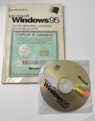 Windows 95 Italienisch CD + Handbuch Retro PC IBM Vintage Computer