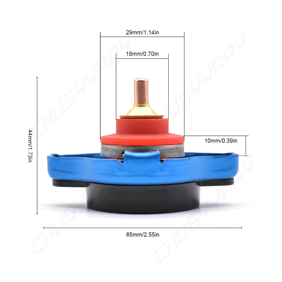 Genuino Coche Medidor Termostático Tapa Radiador 1.3 Bar Cabezal Pequeño Medidor de Temperatura del Agua Foto 4 de 4
