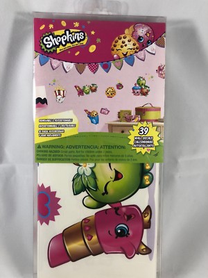 Roommates RMK3154SCS Shopkins Peel and Stick Wall Decals Home Decor Kids Room
