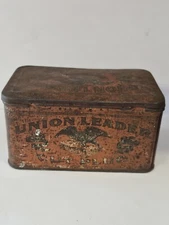 Vintage Union Leader Cut Plug Tobacco Empty Tin 