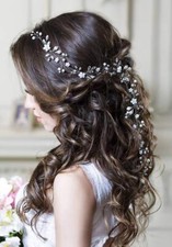 Bride Crystal Hair Vine Rose Gold Wedding Hairpiece for Women