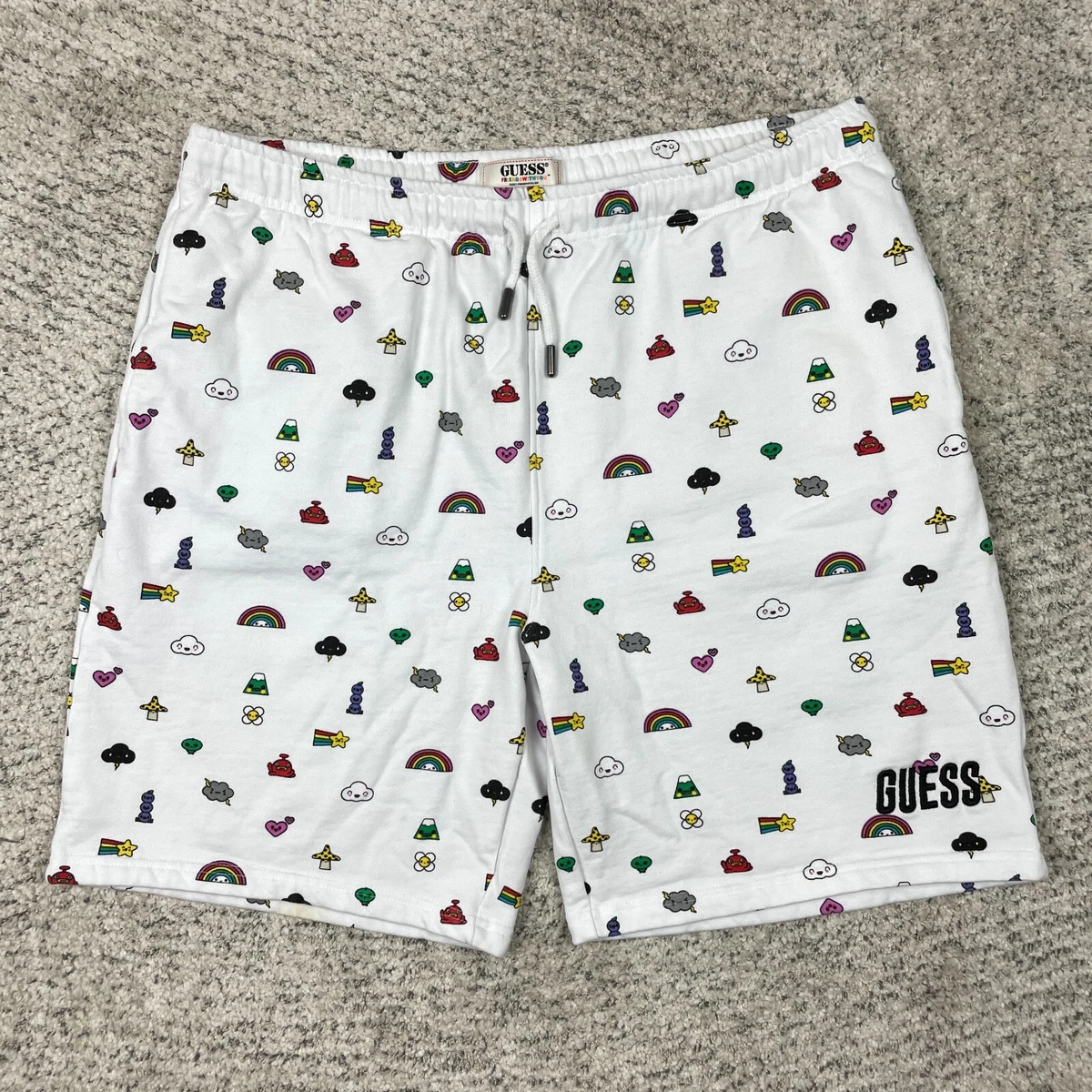 Guess Friends With You Shorts Men XL STAIN Elastic Waist Knit