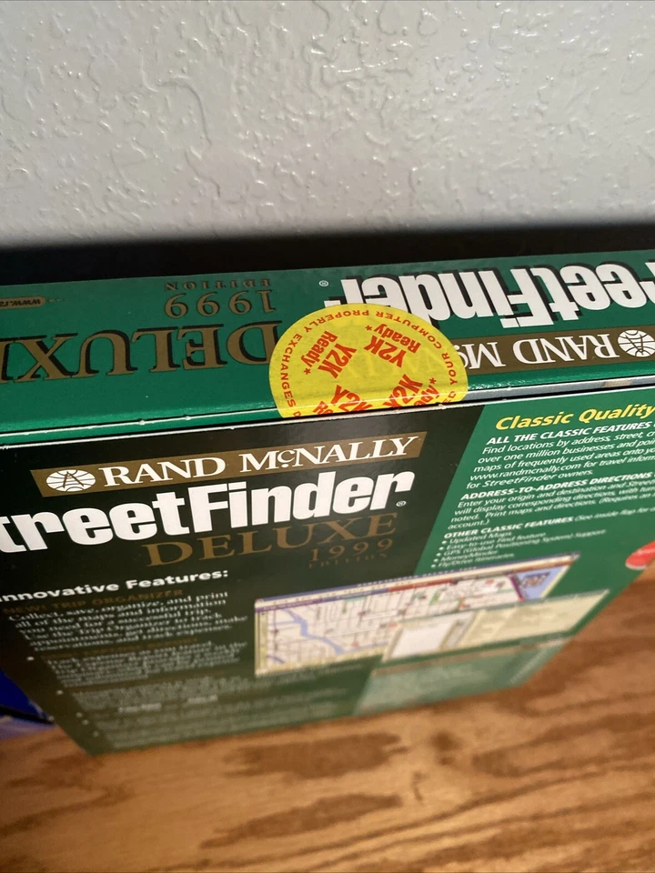 Rand McNally TripMaker & StreetFinder Deluxe 1999 PC Big Box Win 95/98 New Seal - Image 4 of 4