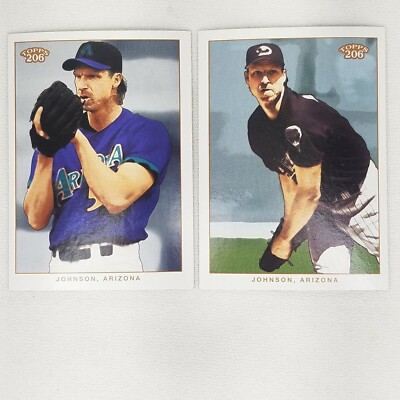 Randy Johnson 2002 Topps 206 #195 (2 cards different pictures)