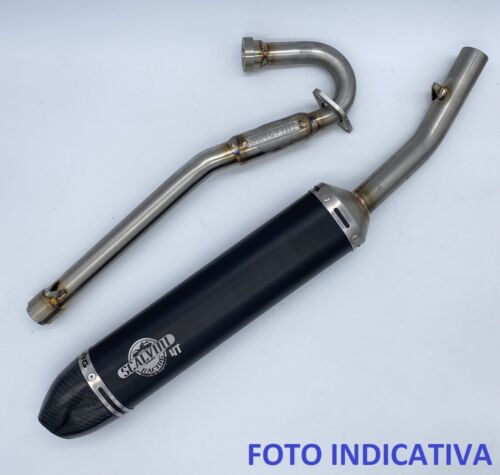 BETA RR 125 4T LC 2014-2015 EXHAUST SYSTEM COMPLETE EXHAUST MUFFLER SCALVINI - Picture 1 of 1