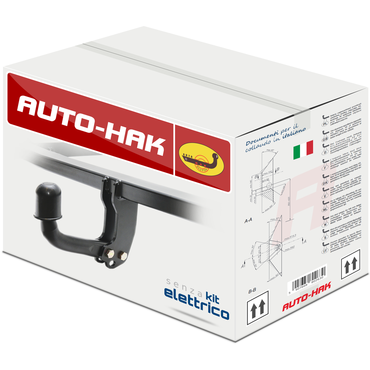 Gancio di traino per Renault Twingo CN II Due volumi 2007-2011 + kit el. 13- poli
