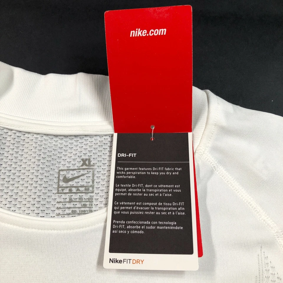 NUEVA Camiseta Nike Niñas XL Blanca Camiseta de Fútbol Dri-Fit Poliéster Ligera Foto 4 de 4