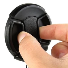 52mm Center Pinch Snap On Front Lens Cap Cover W / String For Canon Nikon Pentex