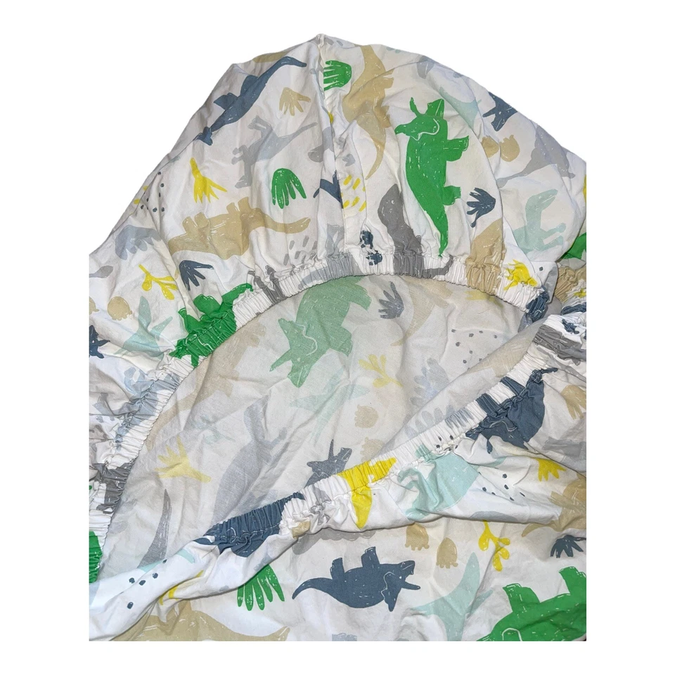 Land of Nod Dinosaur Fitted Toddler Baby Crib sheet HTF - Image 3 of 4