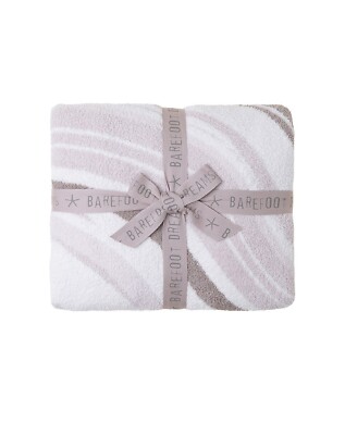 Barefoot Dreams CozyChic Marbled Blanket 45''X60'' | Color: Sand Multi