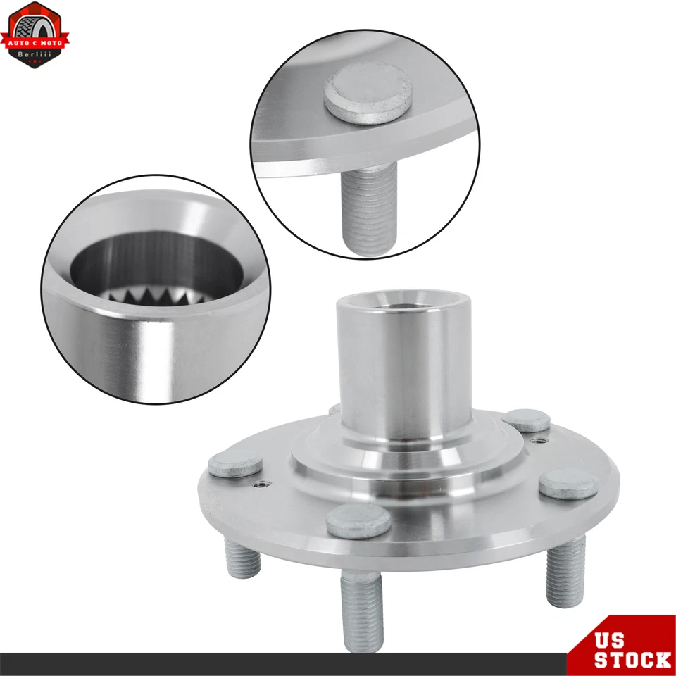 Front Left & Right Side Wheel Hub & Bearing Set For 2006-2011 Honda Civic 1.8L - Image 3 of 4