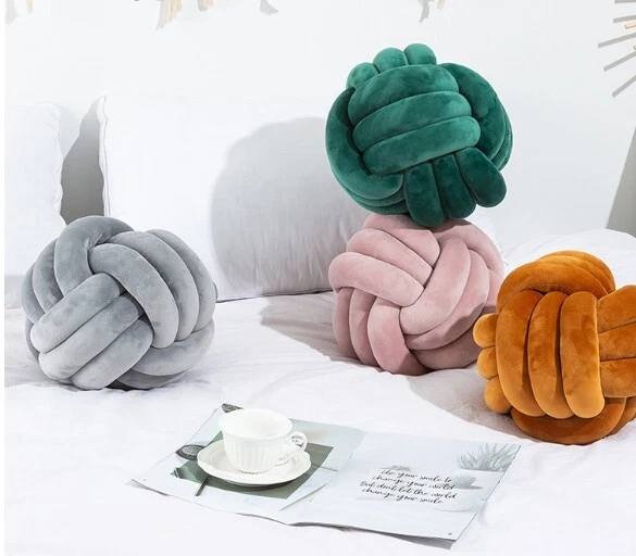 ALMOHADA DECORATIVA PARA TIRAR NUDO FELPA-BRONCEADO NUDO REDONDO DECORACIÓN DEL HOGAR/ALMOHADA PARA JUEGOS INFANTILES Foto 4 de 4