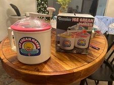 DONVIER CHILLFAST ICE CREAM MAKER ~ Vintage ~ 2 PINTS/ 1 QUART - PinkRim
