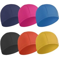 6 pcs Elastic Swim Caps for Both Women  Men  Kids Fabric Durable Non-Waterp...