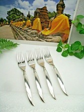 4  International Silver 1847 Rogers Bros FLAIR Silverplate Dinner Forks 1956