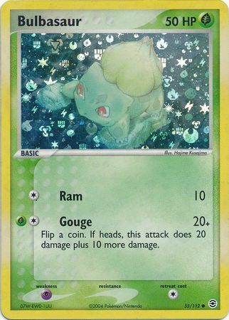 Bulbasaur - 55/112 - Common Reverse Holo Near Mint Ex Fire Red