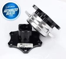 NEW NRG SFI D Shape Quick Release Shiny Black Body & Silver Ring SRK-R200BK-SL