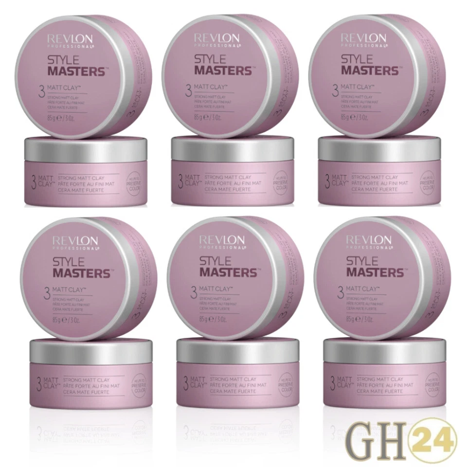 6x Revlon Professional Style Masters Matt Clay Modellierpaste Wachs 85g