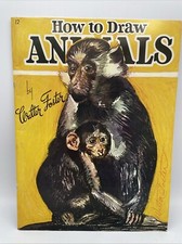 Vintage Walter Foster How to Draw Animals Magazine Book Art Paint Manual