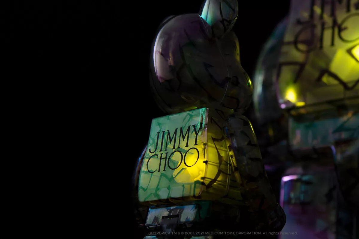 JIMMY CHOO x Eric haze x poggy 100% & 400% light up Bearbrick