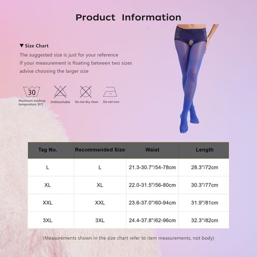 Mujeres Pantimedias Cómodas Medias Suave Bodystocking Recorte Ropa Interior Elástica - Imagen 25 de 95